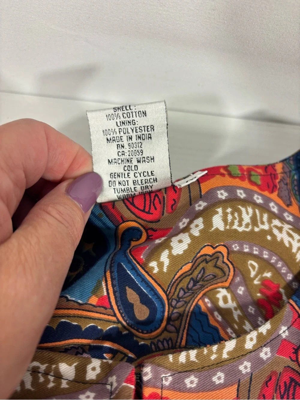 Parsley & Sage Paisley Cotton Open Front Jacket Boho Artsy Colorful XL